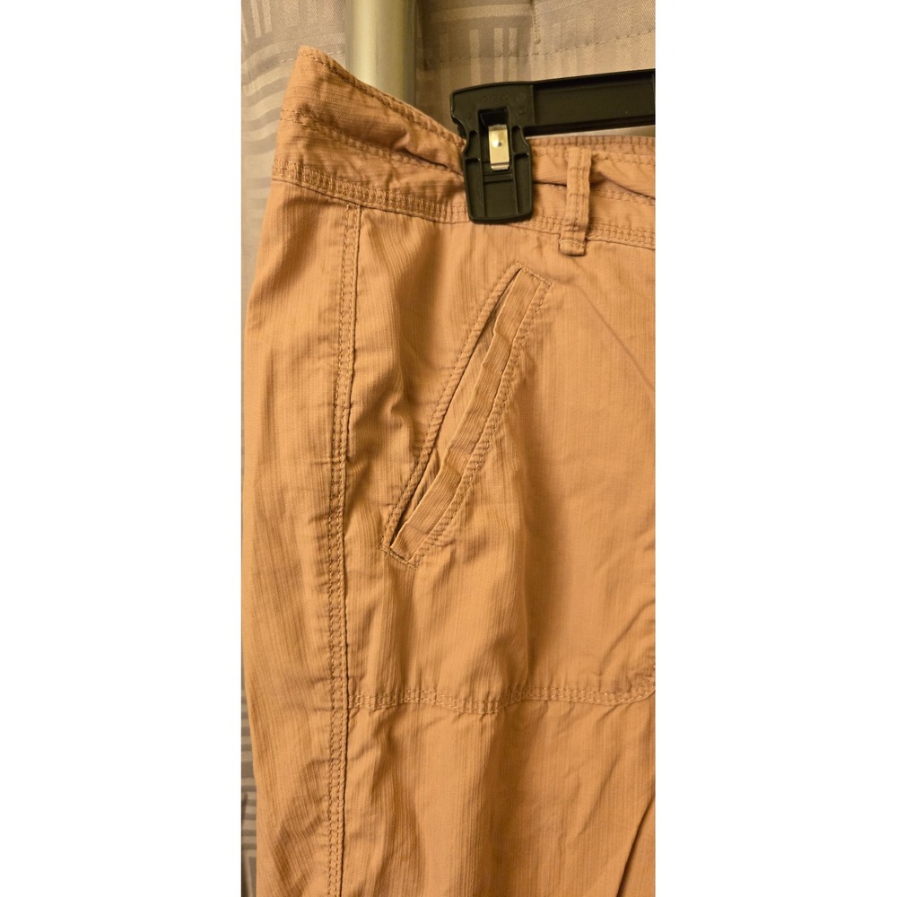 Ann Taylor Loft Womens Rose Ripstop Cargo Cropped Pants Drawstring Hem Size 6 - Picture 2 of 8